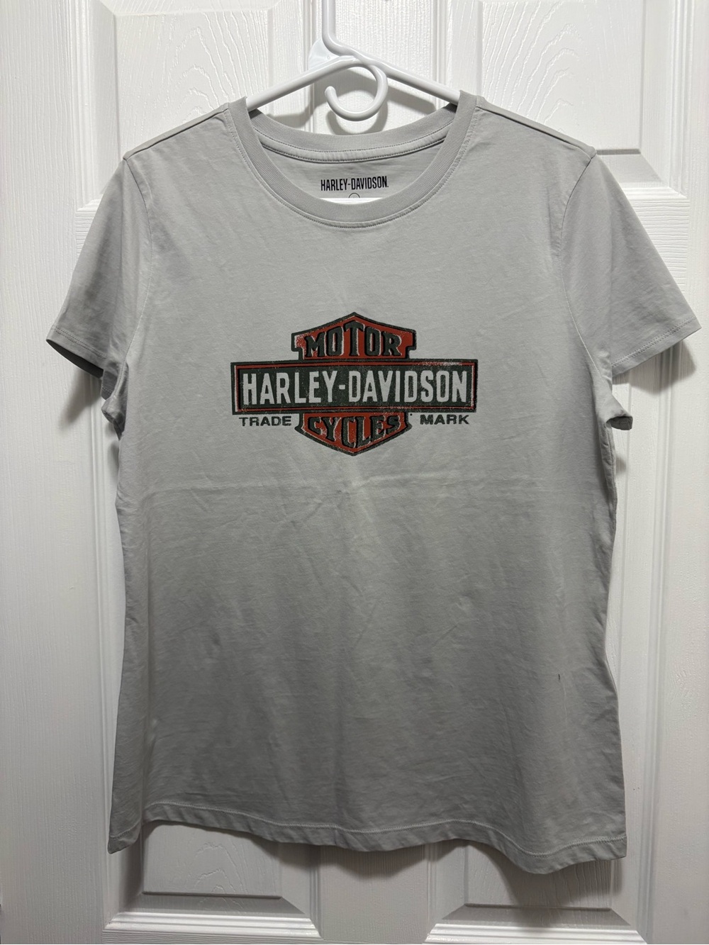 NWT Harley-Davidson Gray Logo Graphic Tee Shirt Women’s Crew Neck Biker Cotton - Picture 3 of 14